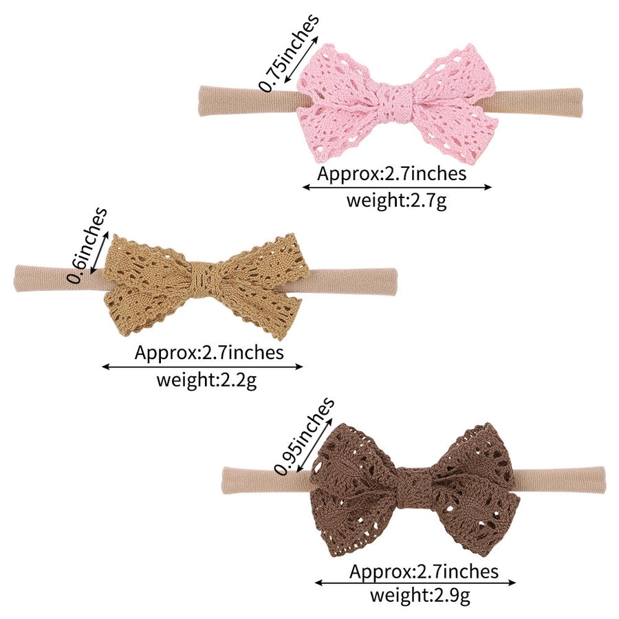 pure color lace bow children hairband