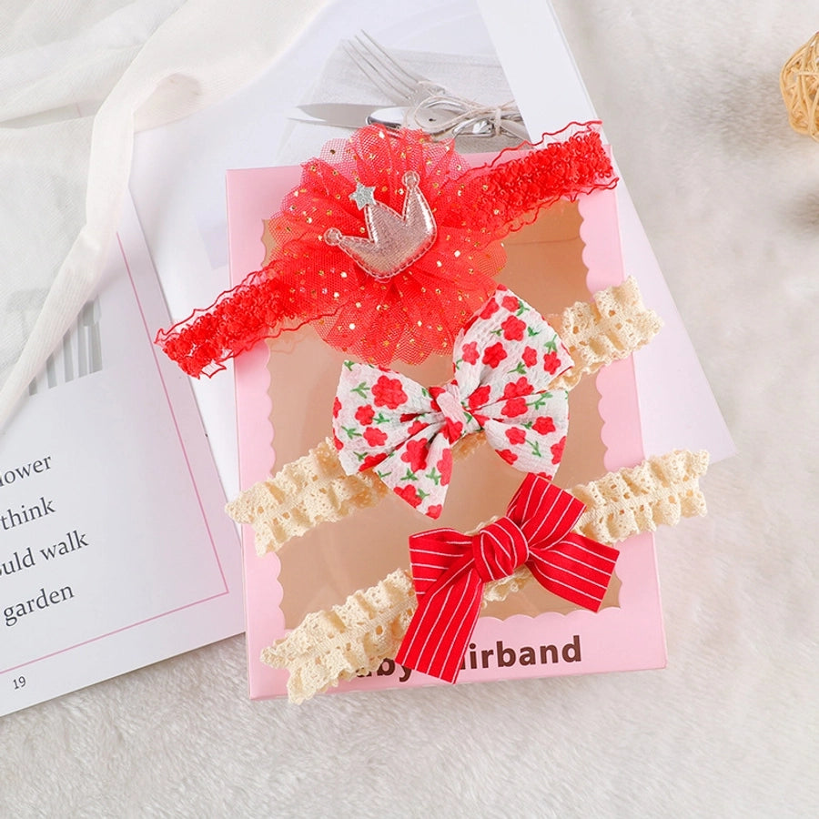 Korean style baby hair band cute princess bow flower crown children hair accessories newborn photo headdress suit