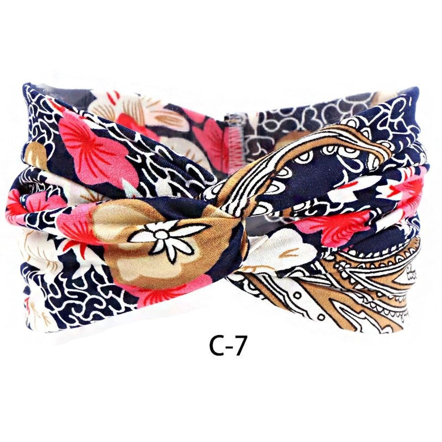 elegant streetwear plaid leopard cloth hair band