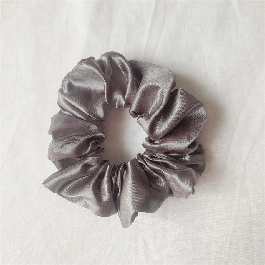 simple style commute solid color cloth handmade pleated hair tie
