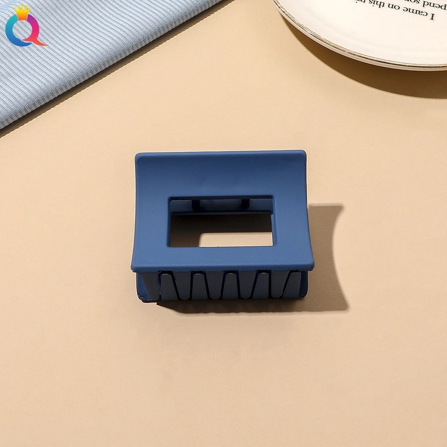 fashion solid color plastic metal hair claws 1 piece