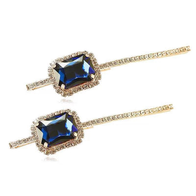 New Korean Style Crystal Rhinestone Clip Women's Back of Head Clip Broken Hair Clip Elegant Elegant Hair Accessories