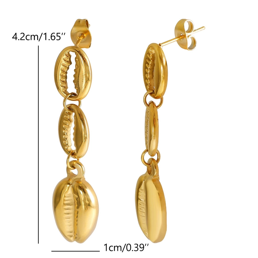 Jewelry IG Style Marine Style Commute Conch 304 Stainless Steel Bracelets Earrings Necklace