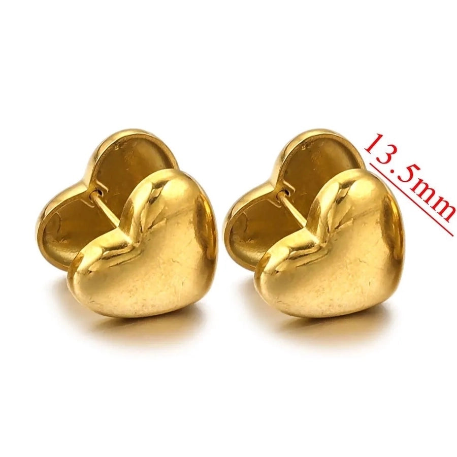 1 Pair Simple Style Classic Style Star Solid Color Plating 304 Stainless Steel Earrings