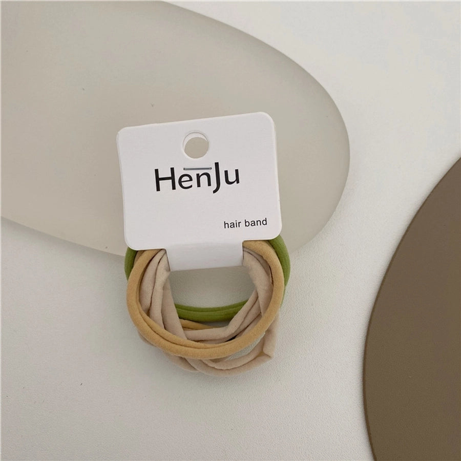 simple style solid color cloth hair tie