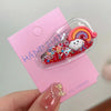 kid's cute cartoon fruit alloy rubber sequins hair clip