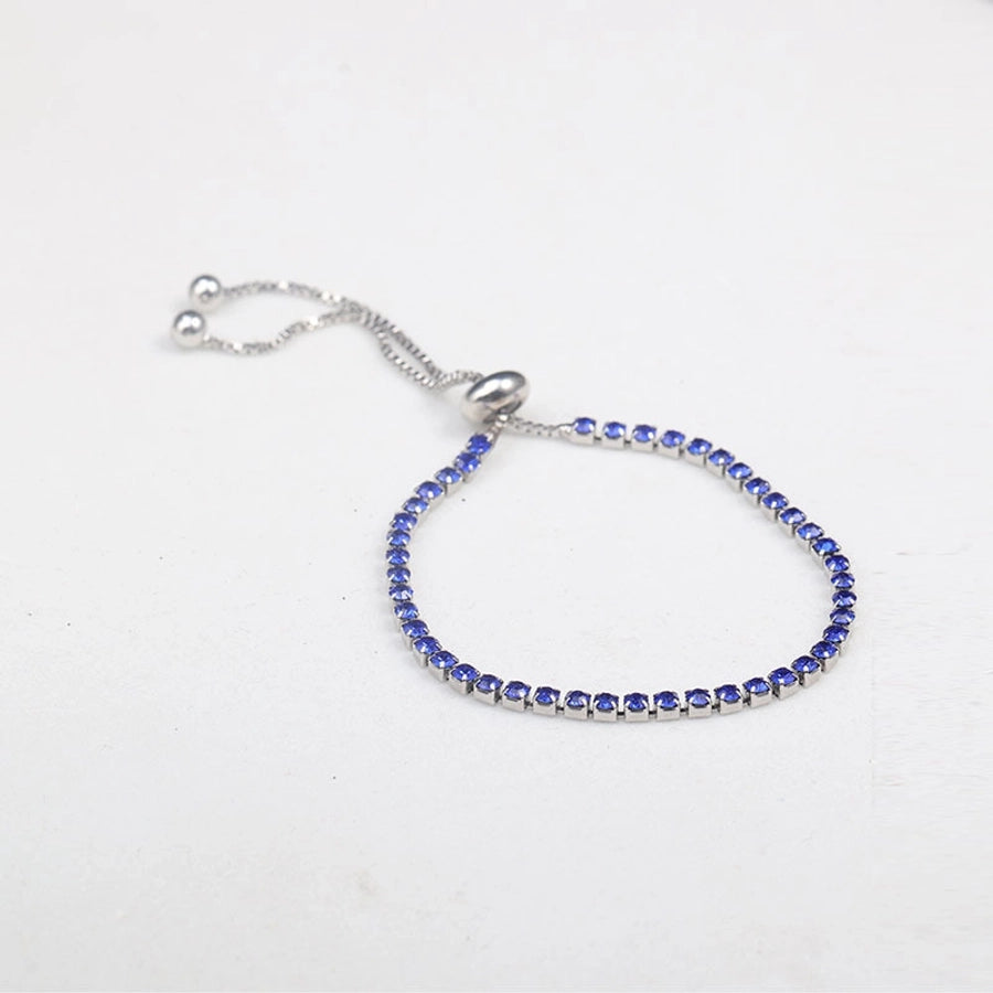 Europe and the United States  hot jewelry fashion simple 4mm copper inlaid zircon bracelet women's high-grade  adjustable bracelet