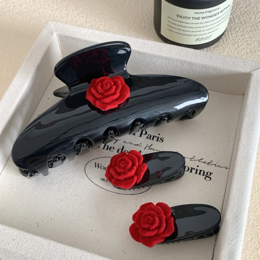 Women's Korean Style Flower Acetic acid sheets Hair Claws