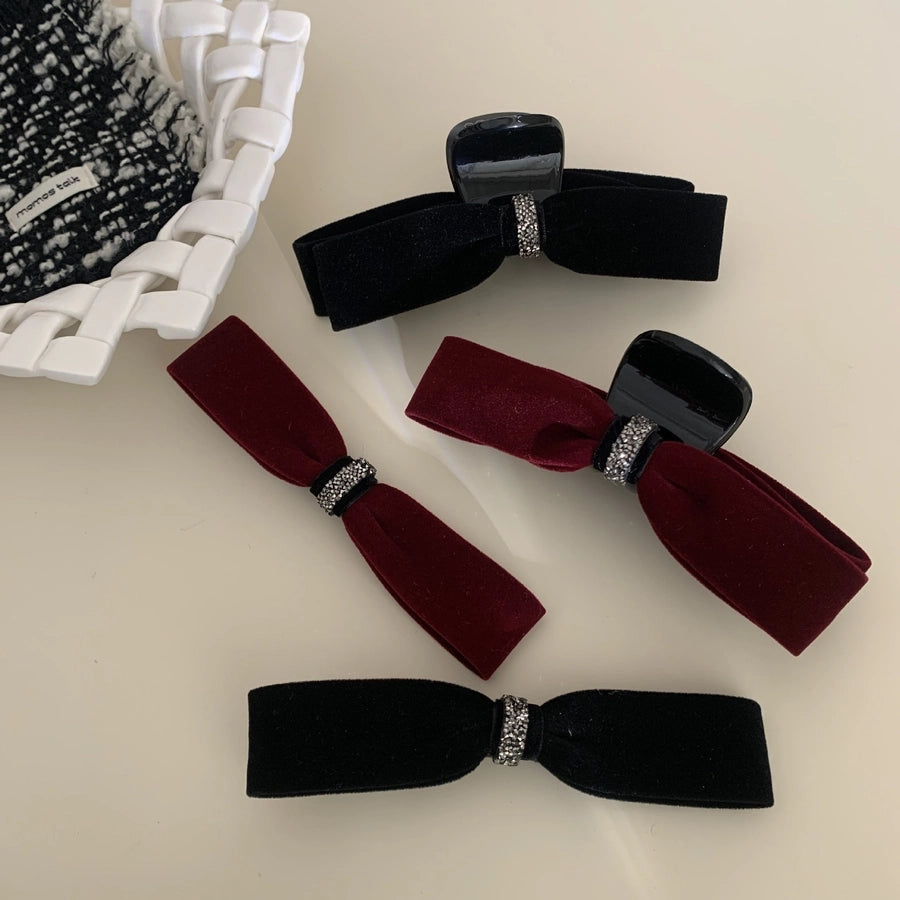 Women's IG Style Bow Knot velvet Hair Clip Hair Claws