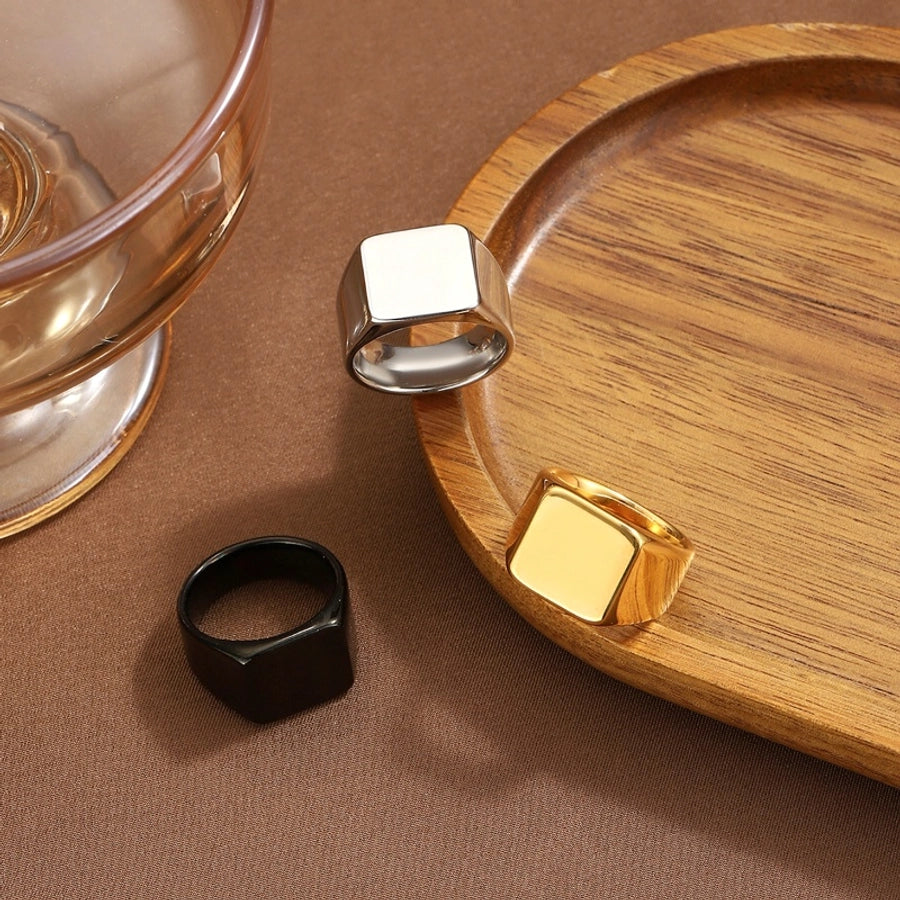 Jewelry Simple Style Geometric 304 Stainless Steel Rings