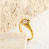 Jewelry Simple Style Geometric 304 Stainless Steel Zircon Inlay Rings