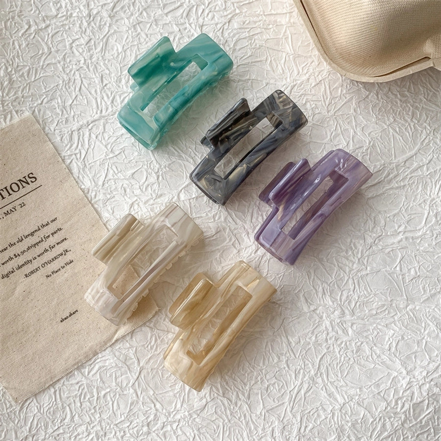 Women's Casual Simple Style Color Block Acetic acid sheets Hollow Out Hair Claws