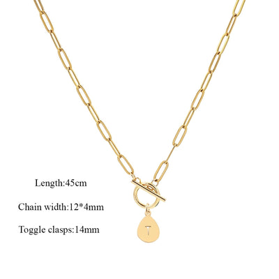 Jewelry Elegant Simple Style Classic Style Letter 201 Stainless Steel 304 Stainless Steel Pendant Necklace