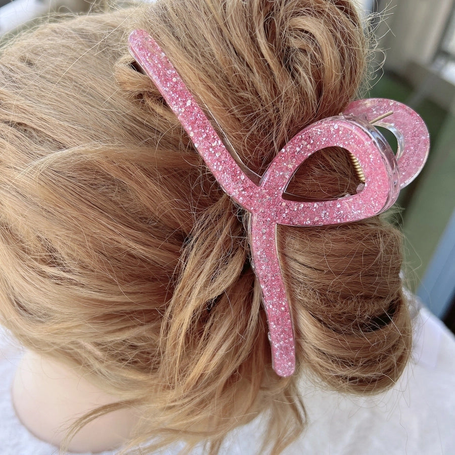 Women's Lady Bow Knot Arylic Hair Claws