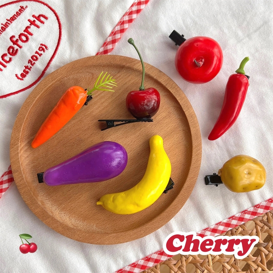 women's sweet solid color plastic hair clip