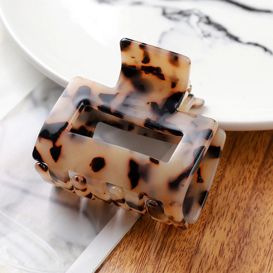 simple style color block acetic acid sheets carving hair claws 1 piece