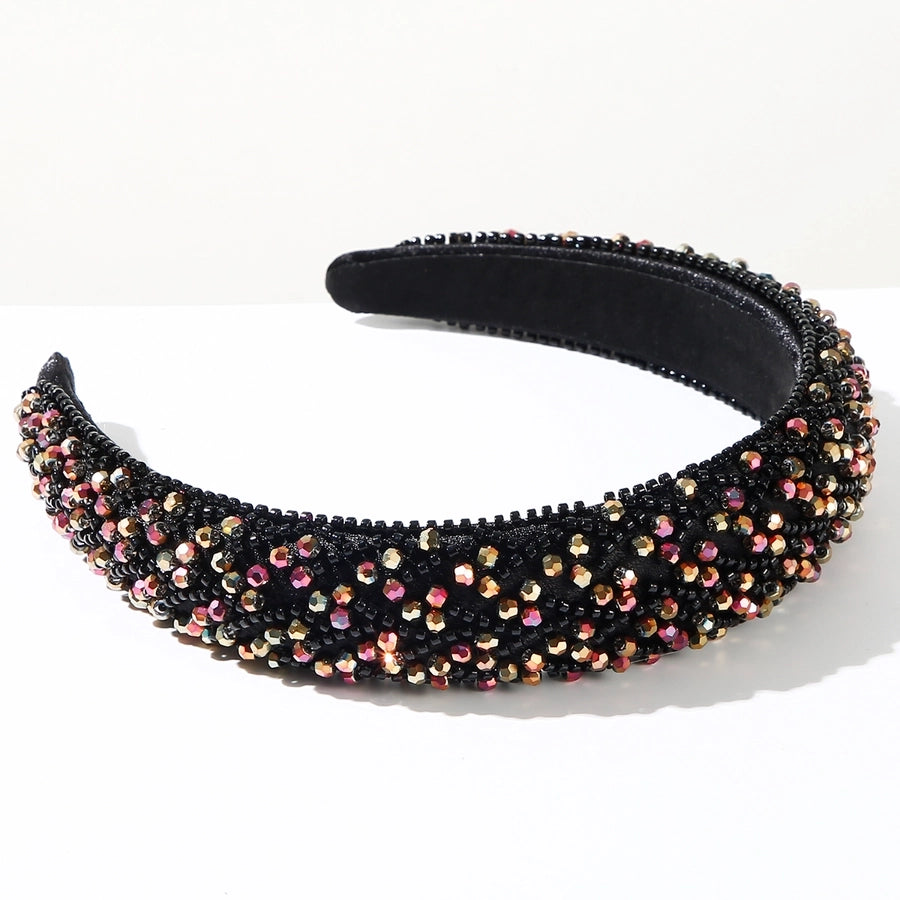 Women's Casual Vacation Classic Style Geometric Beaded Alloy Cloth Inlay Sequins Beads Hair Band