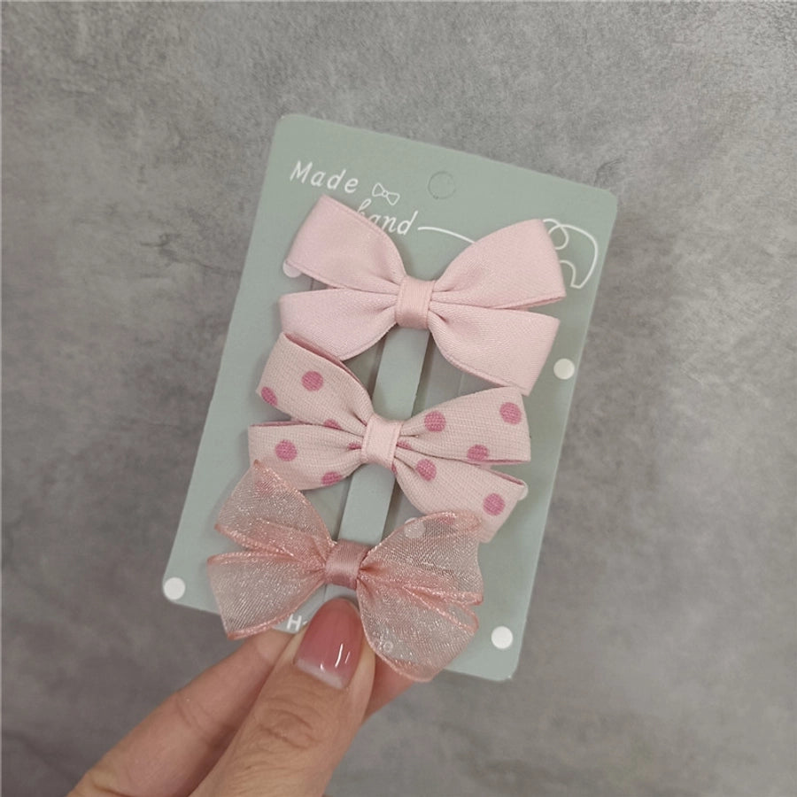 Kid'S Cute Bow Knot Silk yarn Hair Clip