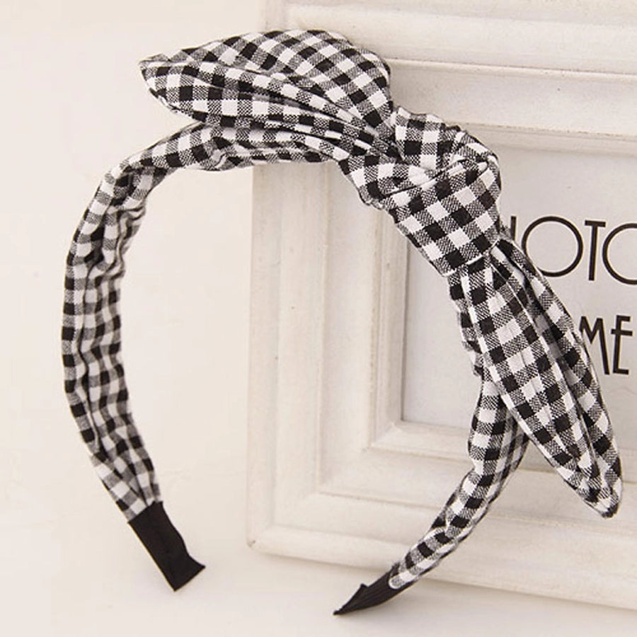 simple style flower bow knot twist cloth hair band