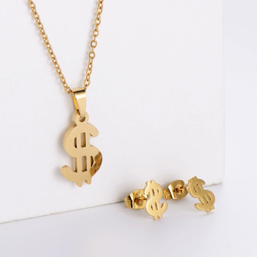 Jewelry Simple Style Classic Style Infinity Dollars Butterfly 304 Stainless Steel Jewelry Set