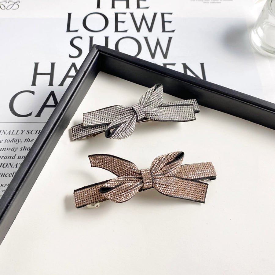 Elegant Sweet Women's Bow Knot Rhinestone Hair Clip