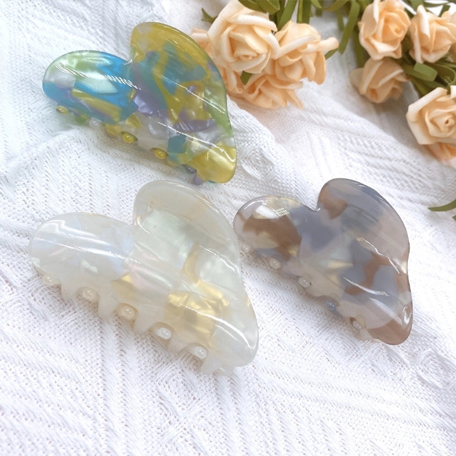 cute color block arylic handmade hair claws 1 piece