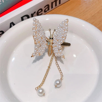 Kid'S Simple Style Butterfly Alloy Rhinestone Plating Hair Clip