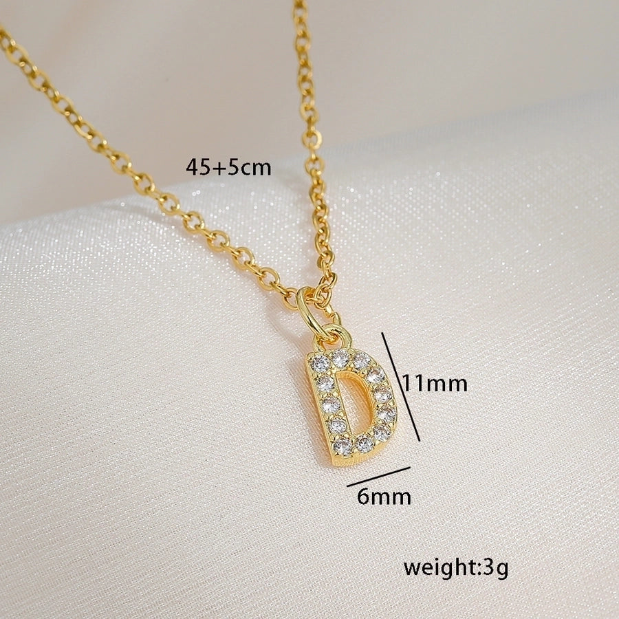 Jewelry Basic Retro Classic Style Letter 304 Stainless Steel Copper Pendant Necklace