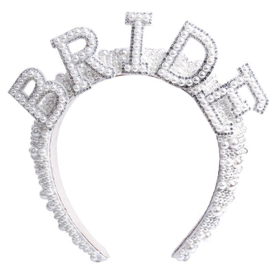 princess letter flannel inlay artificial pearls hair band
