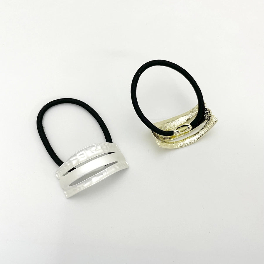 Women's Casual Elegant Solid Color Alloy Elastic Band Hair Tie