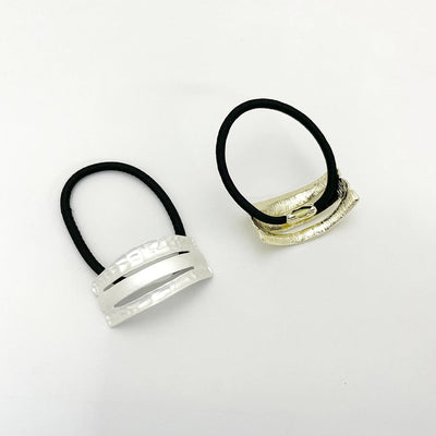 Women's Casual Elegant Solid Color Alloy Elastic Band Hair Tie
