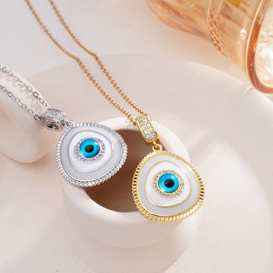 Jewelry Lady Sexy Eye 304 Stainless Steel Copper Pendant Necklace