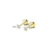 1 Piece Casual Formal Simple Style Star 316 Stainless Steel  Zircon 14K Gold Plated Ear Studs