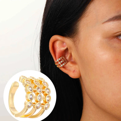 1 Piece Nordic Style Simple Style Geometric Water Droplets Copper Ear Cuffs