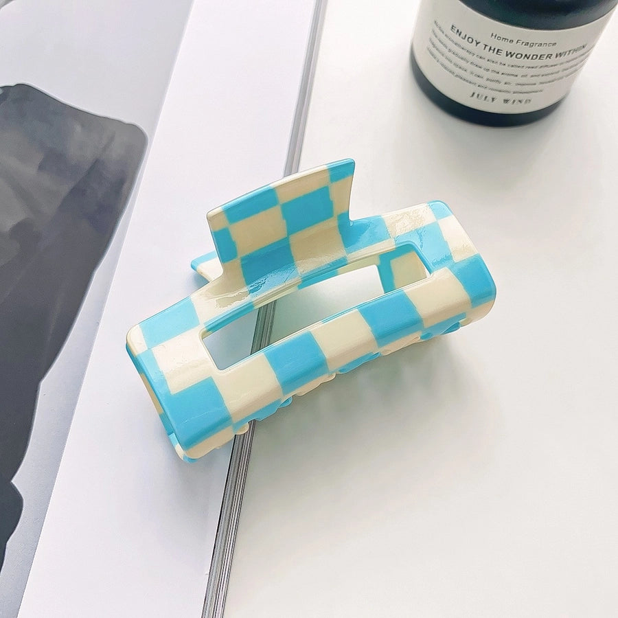 simple style lattice pvc hollow out hair claws