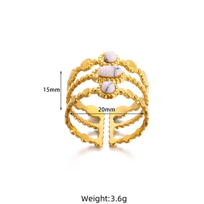 Jewelry Classical French Style Romantic Geometric 304 Stainless Steel Stainless Steel Rings