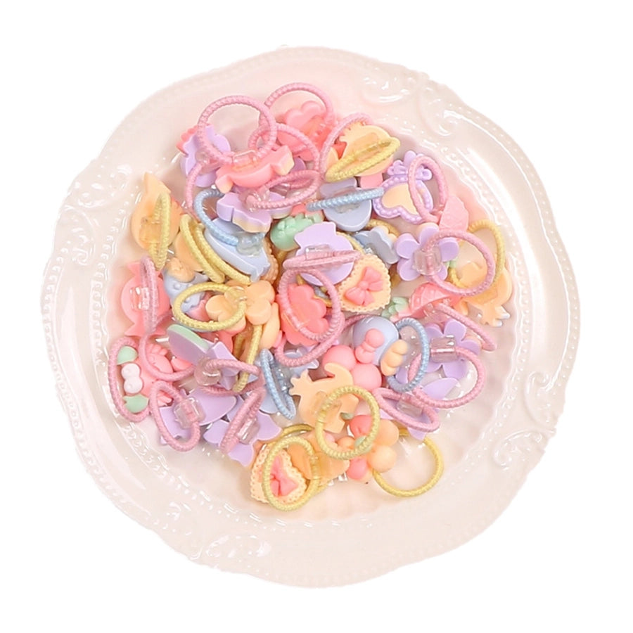 kid's cartoon style animal fruit bow knot arylic hair tie