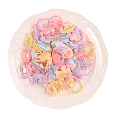 kid's cartoon style animal fruit bow knot arylic hair tie