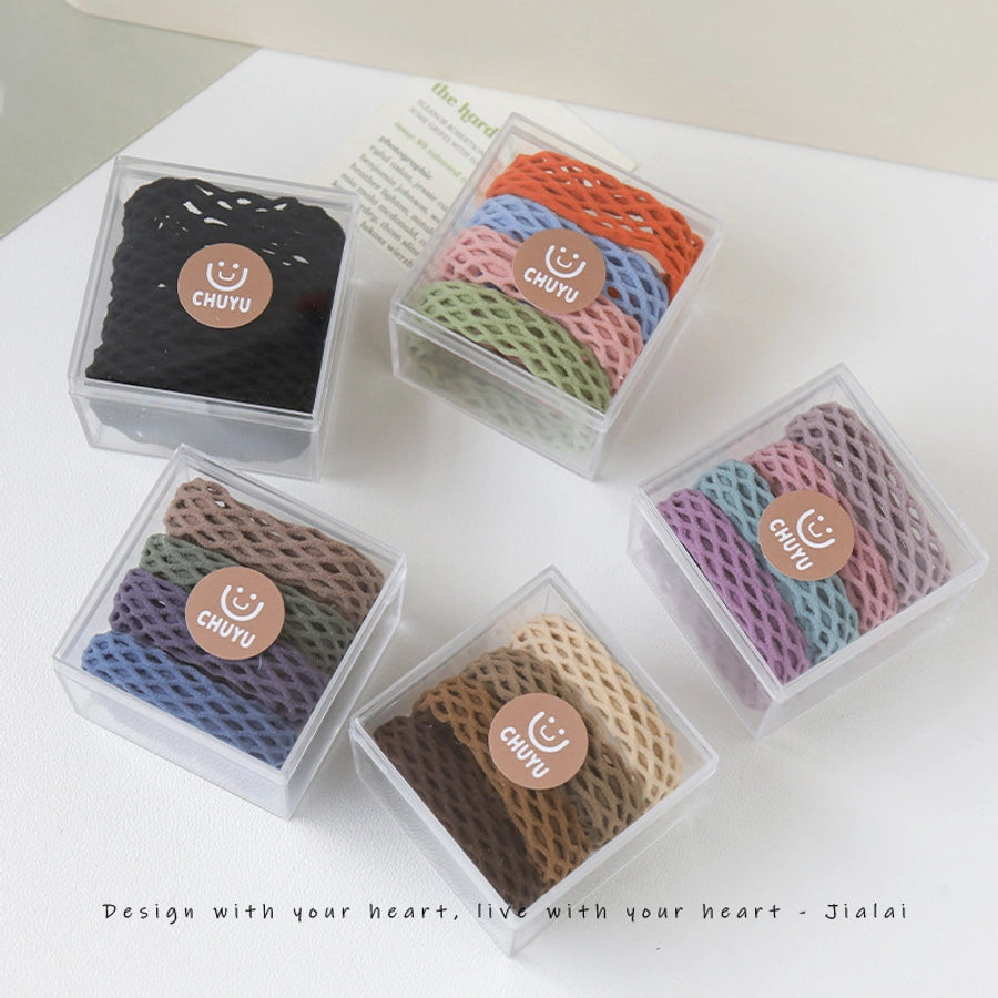 Korean style wide hair rope female Four Seasons adult ponytail leather cover headband simple temperament hair band high elastic durable rubber band