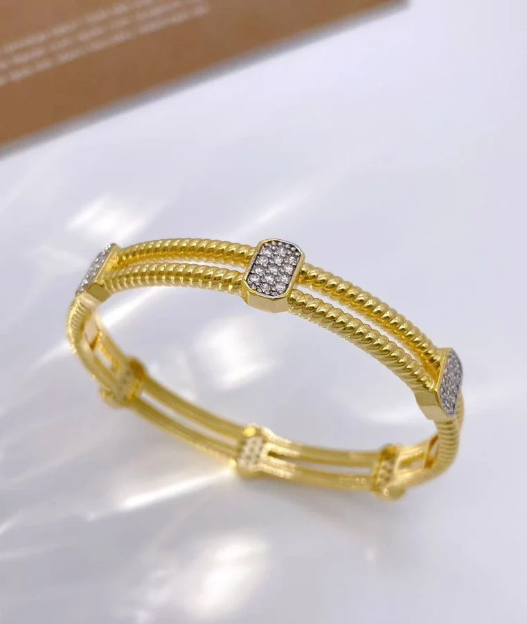 Jewelry Vintage Style Classic Style Geometric Copper Zircon Plating Rings Bracelets