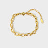 Simple Style Solid Color 304 Stainless Steel 18K Gold Plated Bracelets In Bulk