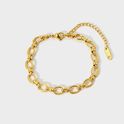 Simple Style Solid Color 304 Stainless Steel 18K Gold Plated Bracelets In Bulk