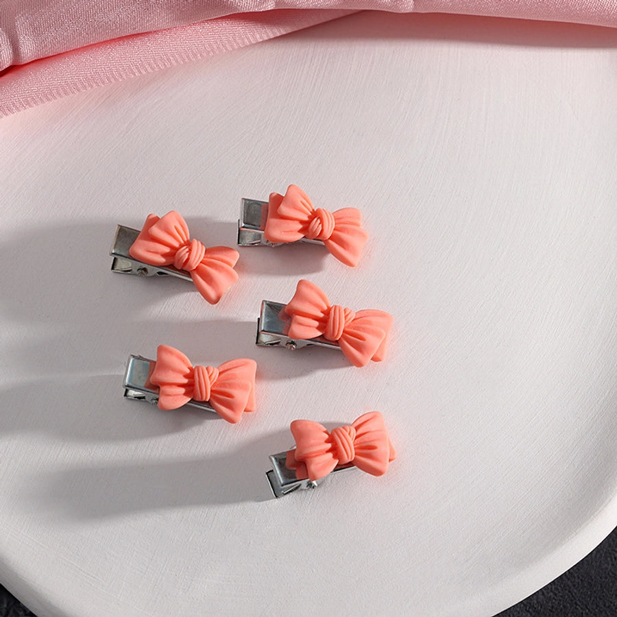 Women's Cute Sweet Heart Shape Plastic Resin Hair Clip