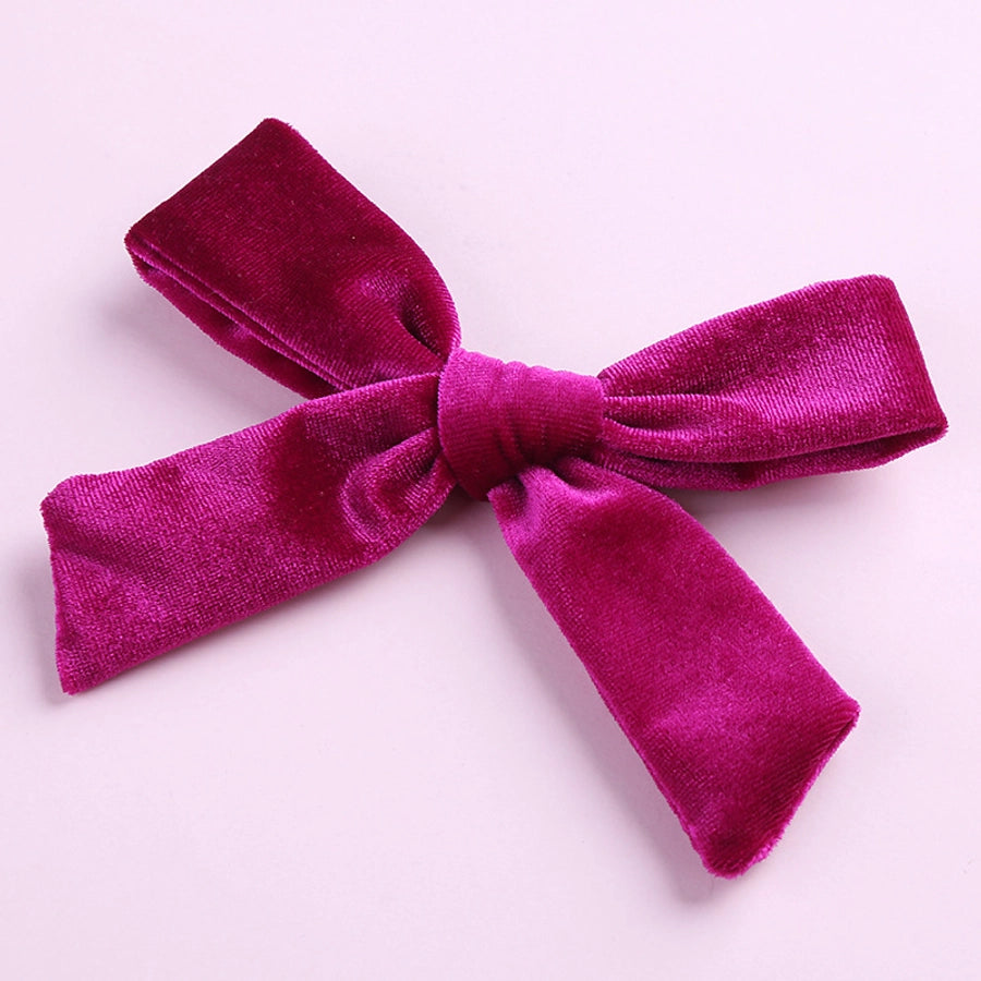 fashion bow knot flannel hair clip