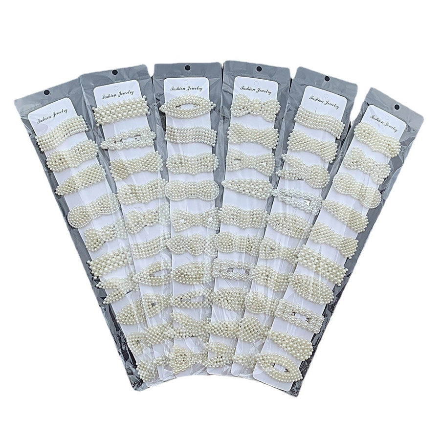 TikTok Pearl hairpin set Korean version of ten-piece set factory direct Japanese and Korean  Net Red Pearl hairpin set