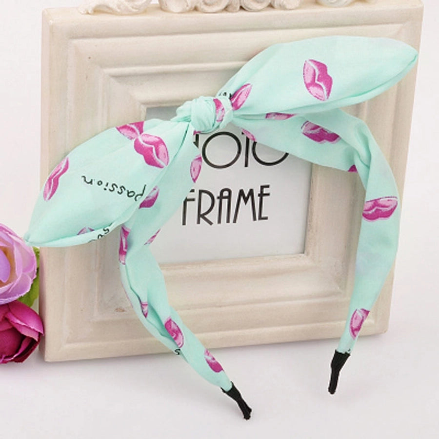 simple style flower bow knot twist cloth hair band