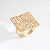 Exaggerated Square Alloy Plating Gold Plated Women's Open Rings