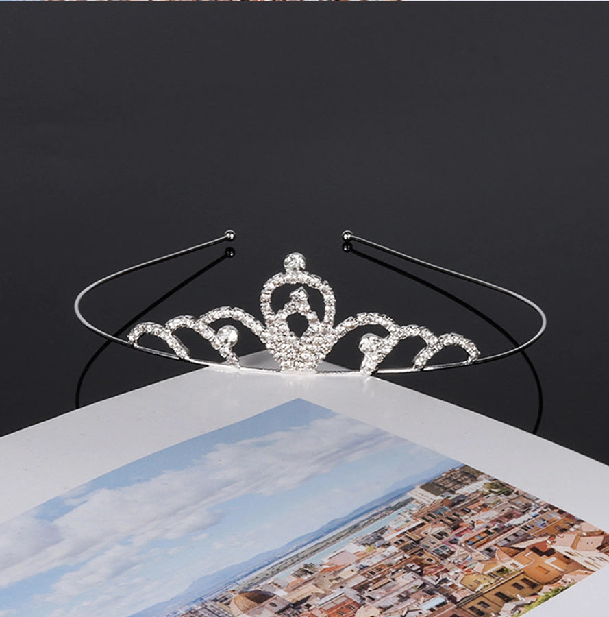 fashion claw chain welding rhinestone hairband Crown wedding bride headdress hair accessories performance birthday crown