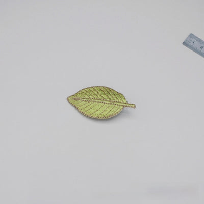 Green leaves embroidered hairpin sweet side clip Sen women's literary retro hairpin small fresh clip
