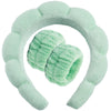 simple style color block towel velvet hair band